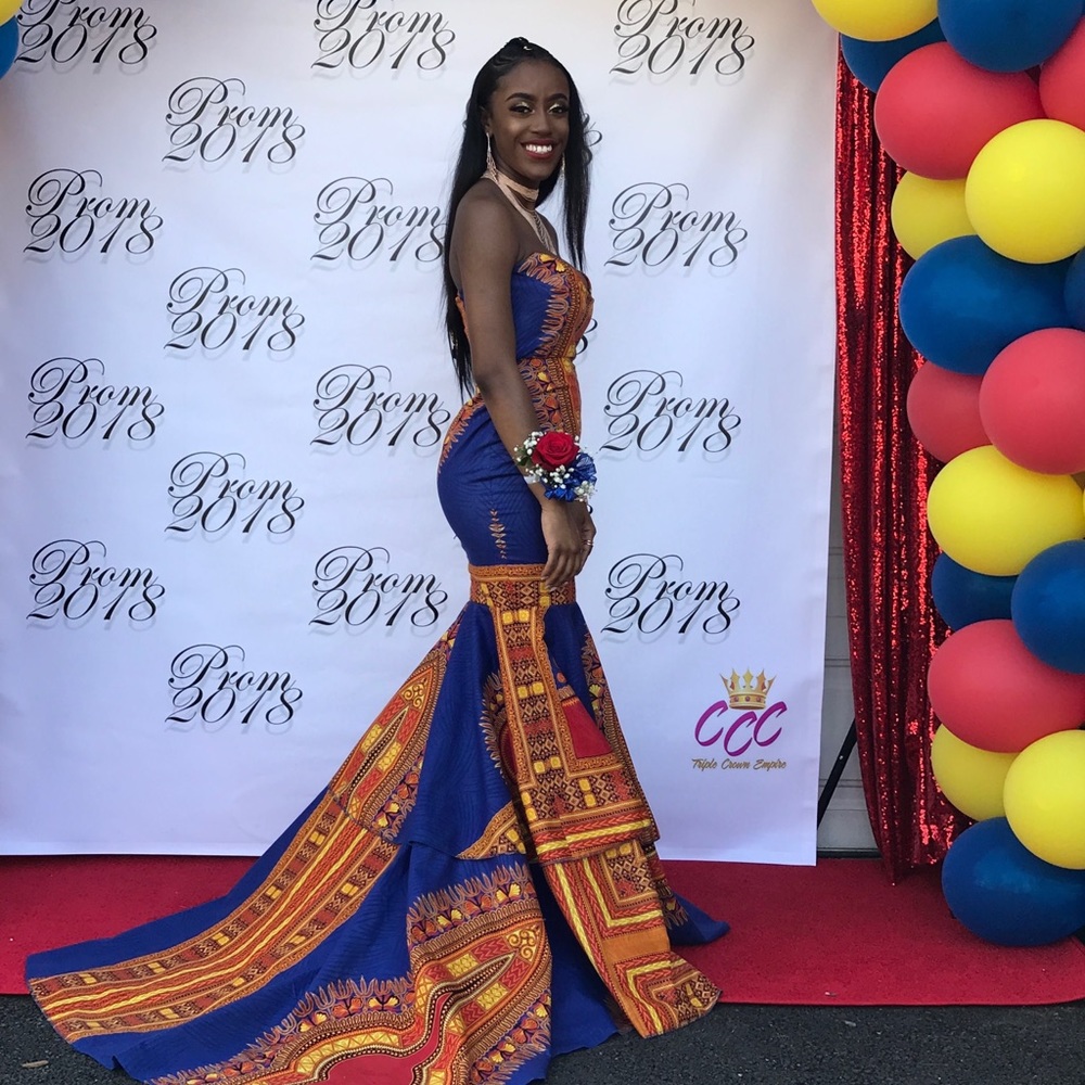 African print Prom Dress
